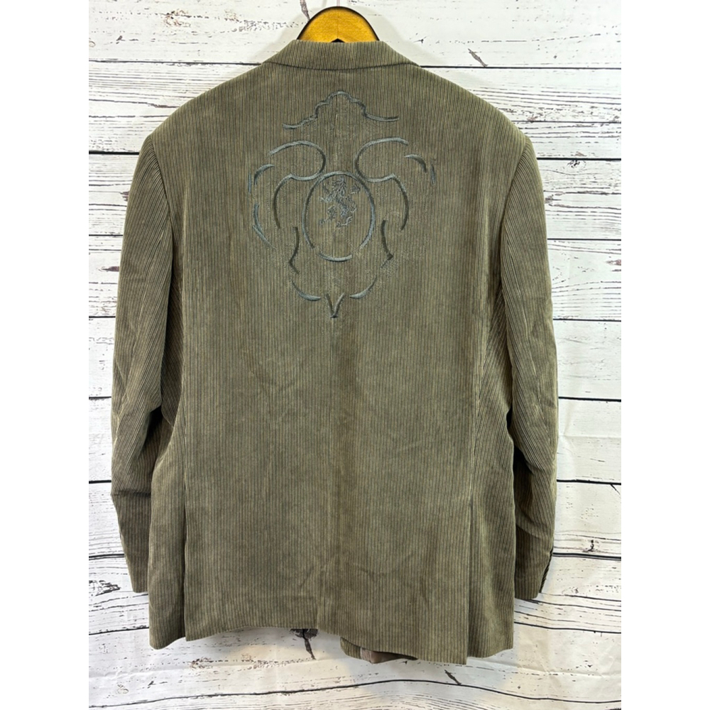Men's Elite Eddie Domani Olive Green Corduroy Blazer 46R - Picture 12 of 14